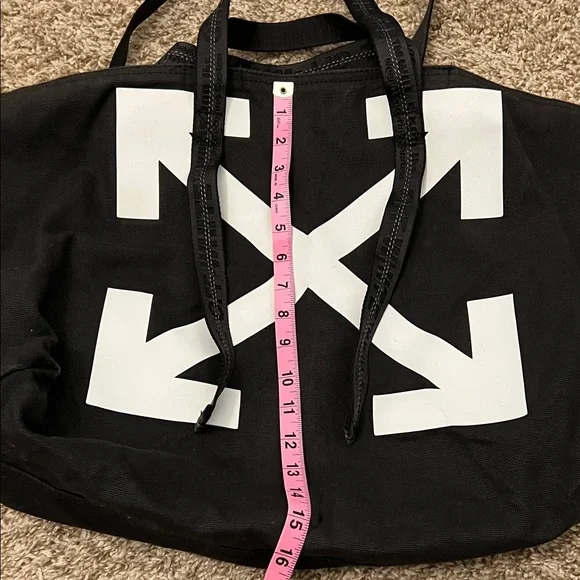 Off-White Black and White Arrows Duffel Bag